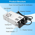 IMAYCC AC to DC Converter Universal 110V/120V to 12V Converter 12V DC Power Supply (12V-50A-600W)
