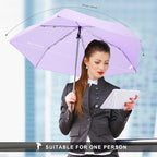 Compact Travel Umbrella for Purse - Flat Handle, Waterproof for Light Rain