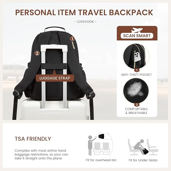 LOVEVOOK Laptop Backpack for Women with Pouch Pocket for Large Capacity Cup,15.6 Inch Teacher Nurse College Work Backpack Purse,Waterproof Laptop Bag Computer Back Pack for Travel, Nude+Wicker pattern