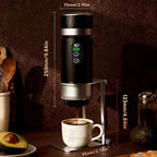 Portable Coffee Maker, Removable 7500mAh Battery, 20Bar High-Pressure Fast Extraction, USB Charging, Stand & Carry Bag, Supports Coffee Grounds & NS Pods, Ideal Camping Makers for Travel