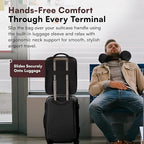 5-in-1 Travel Pillow and Blanket Set – Memory Foam Neck Pillow, Airplane Travel Essentials with Plush Blanket, Eye Mask, Earplugs & Waterproof Bag