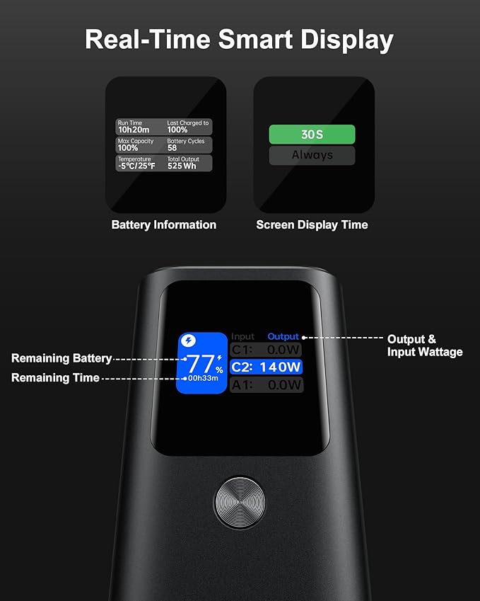 AsperX Laptop Power Bank, 27,600mAh 162.5W Aluminum Unibody PD3.1 Fast Charging Portable Charger Power Bank, 99.36Wh Battery Bank for MacBook Pro/Air/iPhone 16/iPad/S25 Ultra/Dell/HP (Flight-Approved)