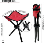 Travel Folding Camping Stool, Use Height 14" and Max Weight 210 lbs Outdoor Portable Party Chair Fishing Chair Seat for Camping Fishing Hiking Gardening and Beach Painting（Red）