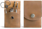 Hide & Drink, Double Nail Clipper Case, Beauty & Personal Care, Commuter and Nomad, Grooming Case, Home & Travel Essentials, Manicure Kit Storage, Full Grain Leather, Handmade (Single Malt Mahogany)