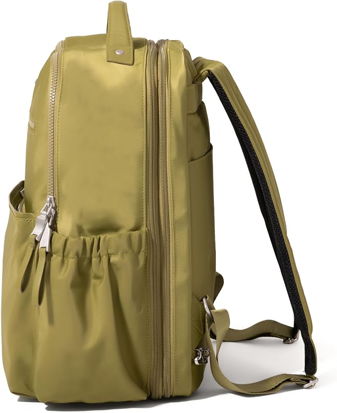 Baggallini Tribeca Expandable Laptop Backpack - 15"x11" Lightweight RFID Computer Bag for Work & Travel with Luggage Sleeve