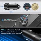 USB C Car Charger 5 Pack, Bangfun 36W Dual Port PD&QC 3.0 Fast Charging 12V USB Car Charger Cigarette Lighter Adapter Plug for iPhone 15 14 13 12 11 Pro Max SE,iPad,Samsung,Pixel(Black)