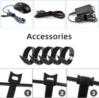 Electronics Organizer Travel Case Cord Cable Charger Organizer Bag Travel Accessories Essentials for Women Men Double Layers Tech Pouch with 5 Cable Ties for Phone Power Bank SD Card USB, Grey