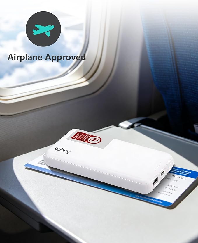 Miady [UL Listed] 2-Pack Portable Charger, 10000mAh Slim Power Bank Built-in 2 Cables Lightweight Travel Battery Pack 3 Outputs 2 Inputs Compatible with iPhone 17/16/15/14/13 Galaxy S24/S22 iPad etc