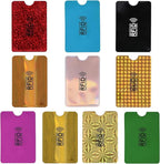 Shudyear Rfid Wallet Women Card Sleeves,Rfid Blocking Sleeves Card Holder,10pcs For Credit Card Protector Set Rfid Identity Card Protector Easily Into Your Wallet(colorful)
