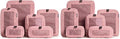 Aerotrunk Compression Packing Cubes for Travel - Luggage Organizer Bags - Double Zipper Packing Cubes for Suitcases (12-Pack, Rose)