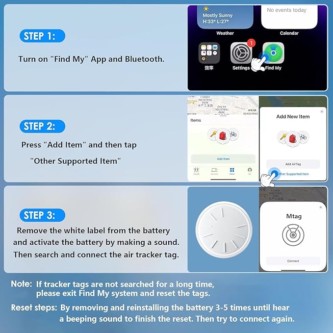 Tracker Tags-4 Pack, Item Tracker with Waterproof Case for Your Keys, Wallet etc, Luggage Tracker Works with Find My APP (iOS Only)