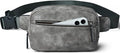 LATMAP 2L Fanny Packs Everywhere Belt Bag Small Fashion Crossbody Waist Pack Faux Leather Waterproof Sling Chest Bag For Women Trendy Grey