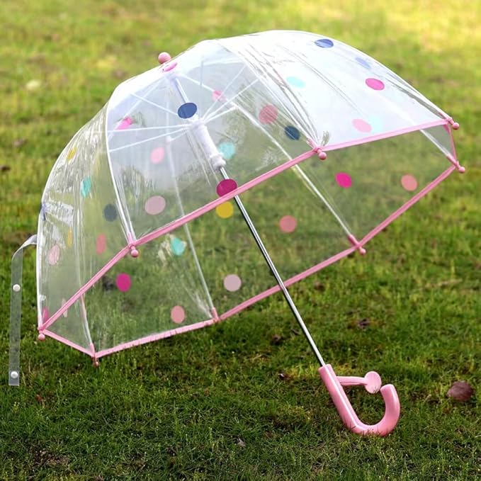 Kids Clear Umbrella for Rain Dome Bubble Umbrellas Windproof for Kids Boys and Girls