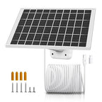 3-Pack Solar Panel Camera Charger Fit for Eufycam 3/3C s300/2,2 Pro, 2C, 2C Pro,c210,s330,s340,e340, E, Eufy E20, E40/L20/L40/S40/4G Security Camera Micro USB Type-C 10FT Charging Cable