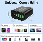 90W GaN USB C Charger Block [3 Pack],6-Port USB C Wall Charger Fast Charging 45W PD Power Adapter for MacBook Air/iPad Pro/iPhone 17Pro Max/Samsung Galaxy S24 Ultra/Tabs for Home Travel