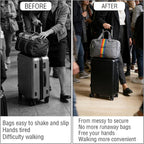 3PCS Luggage Straps,Adjustable Luggage Connector Straps with Heavy-Duty Elastic Belt to Connect Two Suitcases,Add a Bag Luggage Belt,Luggage Accessories for Travel for Securing Carry-On&Bag Essentials