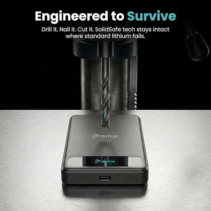 5K Magnetic Power Bank, Black, Qi2 Certified 15W Wireless Charger, LCD Display, Ultra-Slim Solid-State Battery Pack for iPhone 17/16, Lightweight Travel, Everyday Use USB-C Portable Charger