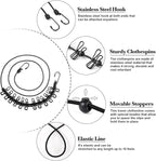 HAWATOUR Clothesline Camping Essentials, Portable Retractable Clothesline with 12pcs Clothespins Outdoor Camping Accessories Travel and RV Essentials, Black