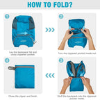 G4Free Lightweight Packable Hiking Backpack for Men Women Small Hiking Daypacks Foldable Shoulder Pack Casual Outdoor Bag 11L