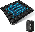 Sodurue Inflatable Travel Seat Cushion for Airplane: Pressure Relief Seat Cushion with 42 Adjustable Air Cells - Ergonomic Comfort Buttock Support Portable for Wheel Chair/Car/Office/Stadium