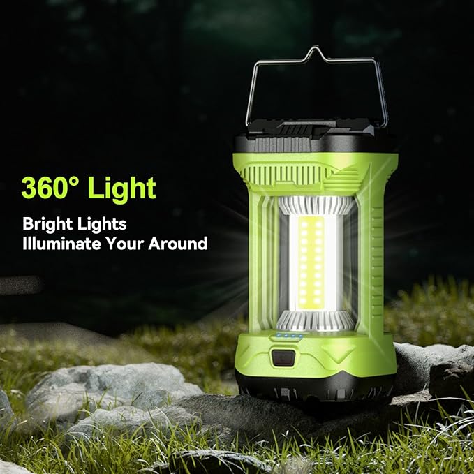 AlpsWolf Camping Lantern Rechargeable, 4000LM LED Lanterns for Power Outages, 4600mAh Super Bright Portabl Lantern & Lights for Emergency, Hurricane, Camping