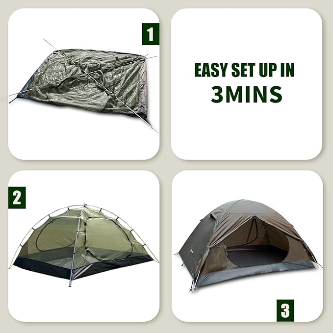 Backpacking Tent for Camping 2/3/4 Person Hiking Ultralight Tent for Waterproof Windproof Outdoor Tents Easy Setup Two Doors Double Layer Lightweight Instant Tents