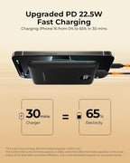 Small Portable Charger 10000mAh, Mini Power Bank with LED Display, 20W Fast Charging USB-C Battery Pack, Compact Travel Charger Compatible with iPhone 17/16/15/14, Samsung S25/24, Android, etc