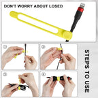100Pcs Silicone Cable Ties Cord Organizer for Bundling Earphone, Phone Charger, Computer Cords, Reusable Cable Ties Wire Organizer in Home,Office,Kitchen,School (5 Colors)