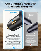 Rocoren 70W Car Charger for iPhone 17 Pro Max, USB C Car Charger Fast Charging with 5.2Ft Type C Coiled Cable, Super Fast USBC Phone Cigarette Lighter Adapter for iPhone 17/16/15, iPad,Samsung,Android