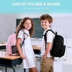 STEAMEDBUN Black Backpack for School,Teens Boys Backpack for Elementary School Bag