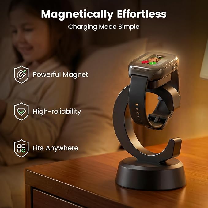Charger Compatible with Cosmo Jr Track 5 4 3 Watch, Anti-Slip Charging Stand Dock with 3.35Ft USB Cable Cord, Kids Smartwatch Accessories