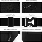 RYACO Money Belt for Men & Women Travel Hidden Wallet Secure RFID Blocking Waterproof Pouch for Passport, Cards, Cash& Phone Adjustable& Wearable Slim Waist Bag Under Clothes