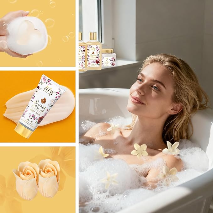 Gifts for Women, Mothers Day Gift Basket for Mom - 9 Pcs Bath and Body Gift Basket Set Spa Gift Basket Set for Women, Gift Set | Perfect Christmas, Birthday, Valentines Day Gifts for Her, Gift for Mom