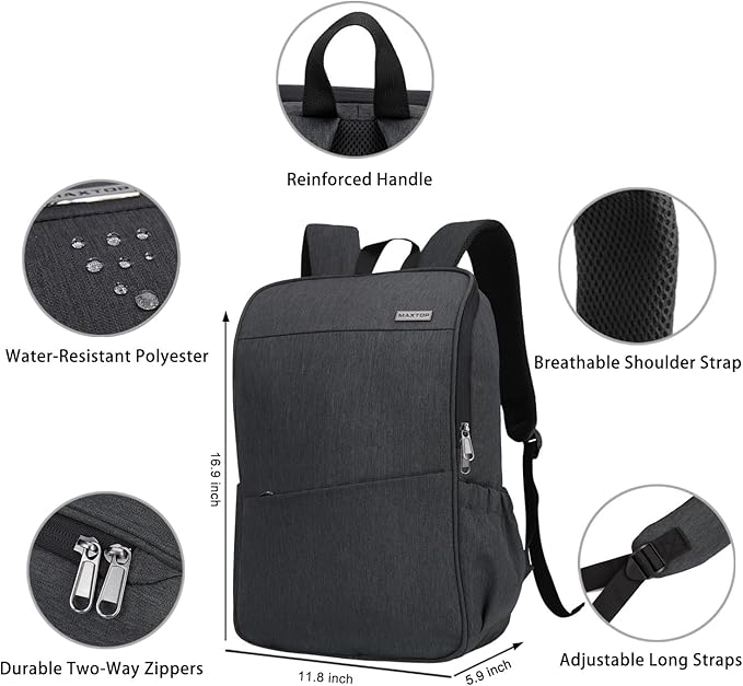 MAXTOP Laptop Backpack for Women Men College Bookbag Business Travel Backpack Anti-theft Water Resistant Computer Backpacks Fits 15.6 Inch Laptop