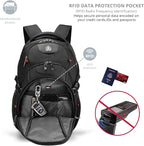 Swissdigital Design Laptop Backpack, Travel Backpack with USB Charging Port Fits 15.6 inches Computer, 31L College School Bookbag for Men, Black | SD803-01