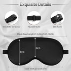 Sleep Mask, Silk Eye Mask for Sleeping with Adjustable Strap, Blindfold Eyeshade for Men & Women, Comfortable & Soft Eye Cover Eyeshade for Night Sleep (Black, Pink, Purple)