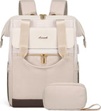 LOVEVOOK Laptop Backpack for Women, 15.6 Inch Work Laptop Bag with USB Port, Fashion Teacher Nurse Backpack Purse, Waterproof Travel Computer Backpack with Organizer Bag, 2PCS