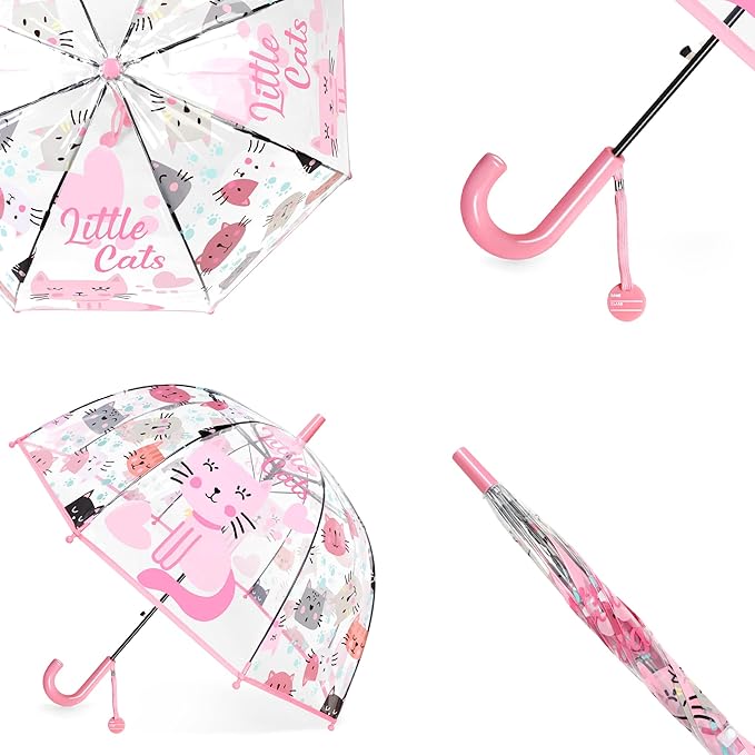 Kids Clear Umbrella for Rain Dome Bubble Umbrellas Windproof for Kids Boys and Girls