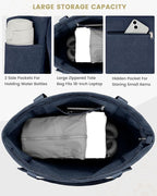 Gonex Yoga Mat Bag, Yoga Gym Bag Tote Bag with Multi Pockets For Women Men, Canvas Yoga Mat Carrier Take in Out Mat Easily For Pilates Travel Workout Office