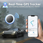 Car GPS Tracking Device for Vehicles,Real Time GPS Tracker for Car Work with Apple Find My(iOS Only),Mini GPS Tracker Vehicles with Magnetic Case-(1PCS Black Tracker, Black Magnetic Case)
