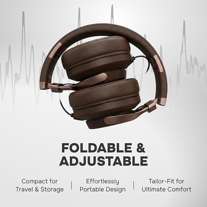 ARTIX Over Ear Headphones Wired with Microphone and Volume Control, Foldable Noise Isolating Headset with Deep Bass for School, Laptop, Computer, Chromebook, Tablet, Travel (3.5mm Jack)