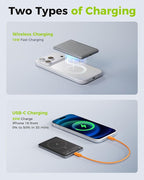 CHARCO Magnetic Power Bank for Magsafe Fast Charging, 5000mAh Wireless Portable Charger with Ultra Slim & Lightweight, Compatible with iPhone 17/16/15/14/13 Series,Travel Essential