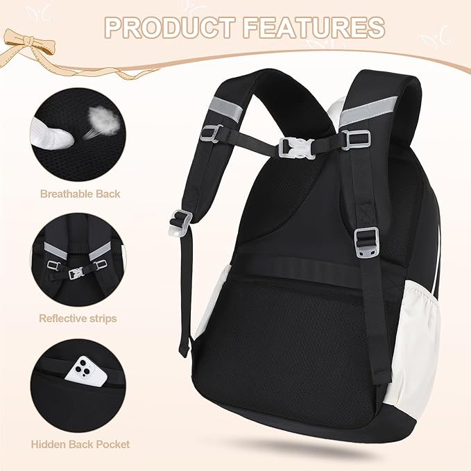 DIGOBAY Backpack for Girls, 3PCS Girls Backpack for School with Lunch Bag Pencil Case, Cute Kids Teens Bookbag for Kindergarten Elementary Preschool Middle School