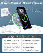Pixel 10a 10 Pro XL Wireless Charger Android Fast Charging for Google Pixel 10 9a 9 Pro XL 8 8a 7, 2Pack 15w Wireless Charging Pad Cargador Inalmbrico para Samsung for Galaxy iPhone 17e 17 16Pro Max