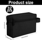 Paterr 32 Pcs Travel Toiletry Bag for Men Women Large Water Resistant Shaving Bag Hanging Cosmetic Bag Makeup Travel Pouch Foldable Toiletry Organizer with Divider Handle for Toiletries Accessories