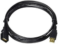 Monoprice USB Type-A to Type-A 2.0 Extension Cable - Male to Female, Gold Plated Connectors, 5 Pack, 28/24AWG, 6 Feet, Black