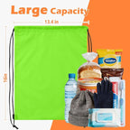 Lzerking 50 Pcs Drawstring Backpack Bulk -10 Colors, 13.4x16 Inches Reusable Drawstring Bags for Gift, Homeless, HTV, Gym, Sports, Lightweight & Machine Washable