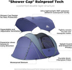 4/6 Person Easy Pop Up Tent,Camping Tent with Skylight and Rainfly,Waterproof,Quick Setup-Instant Tents for Camping Outdoor