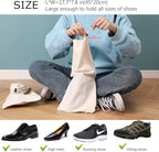 PlasMaller Shoe Storage Bags 100% Cotton with Drawstring for Men and Women for Travel Protecting and Storing Shoes