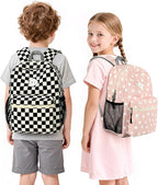 STEAMEDBUN Corduroy Kids Backpack for Girls Boys 3-8, Girls Backpack for Elementary Kindergarten - Polka Dot